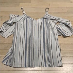 Striped off shoulder top